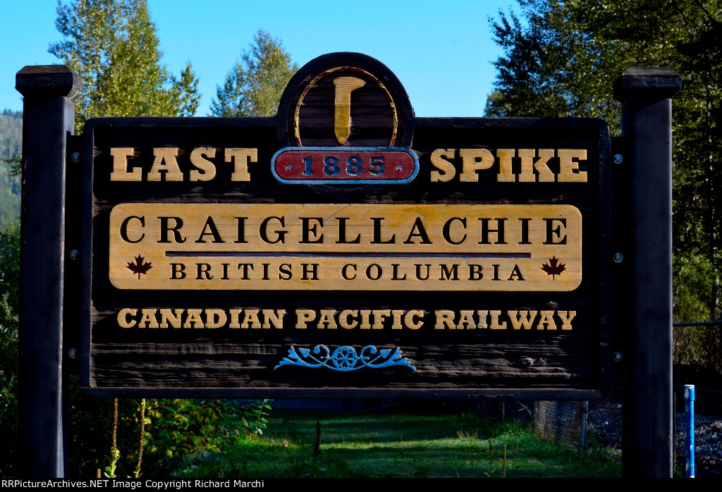 Sign at Craigellachie BC.